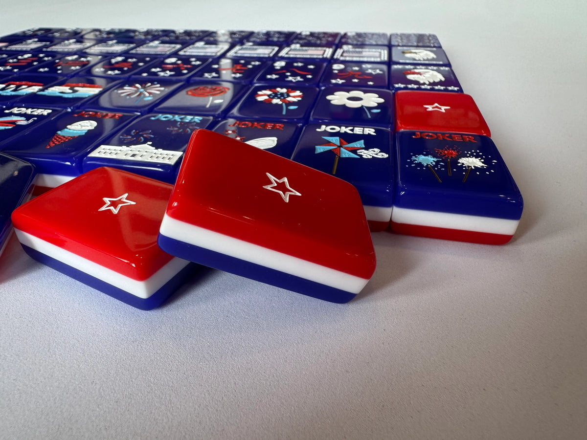 The Patriotic Line Mahjong Tiles