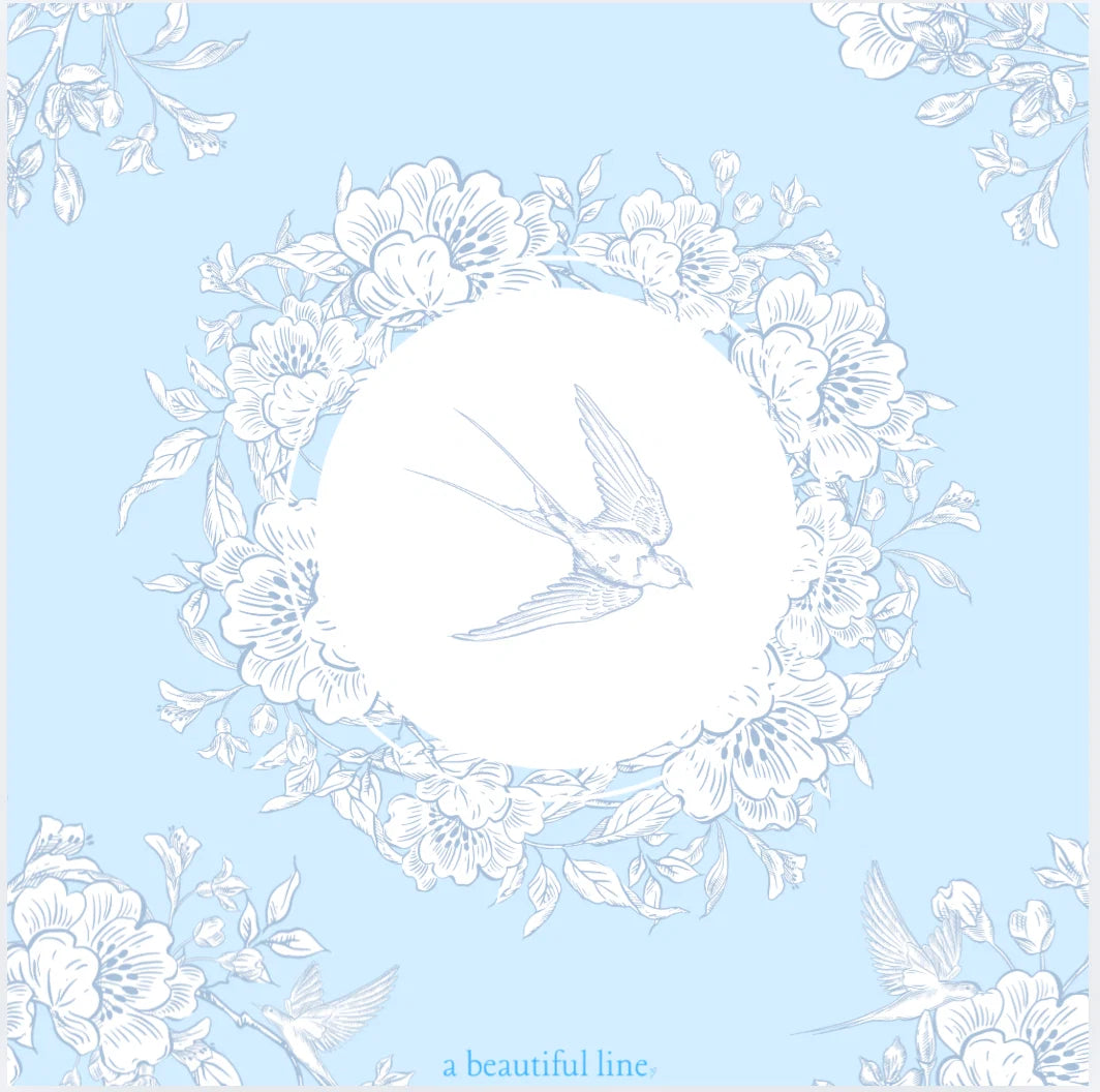 Blue Sparrow Playing Mat