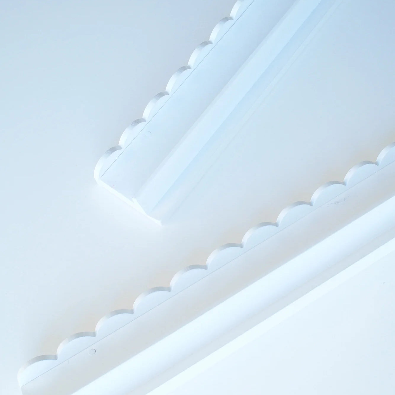 White Wooden 20" Scalloped Racks