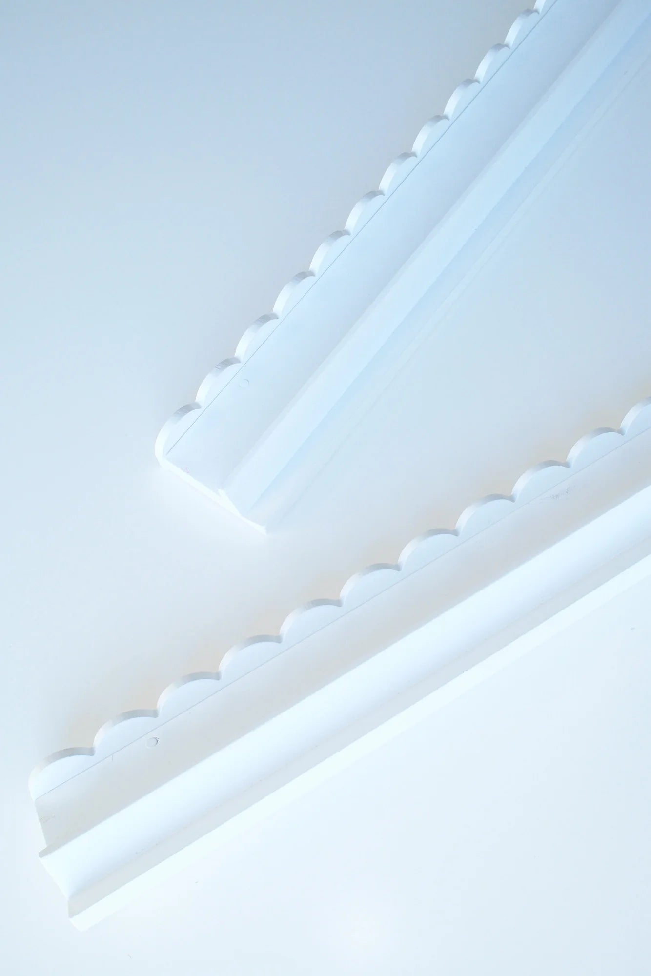 White Wooden 20" Scalloped Racks