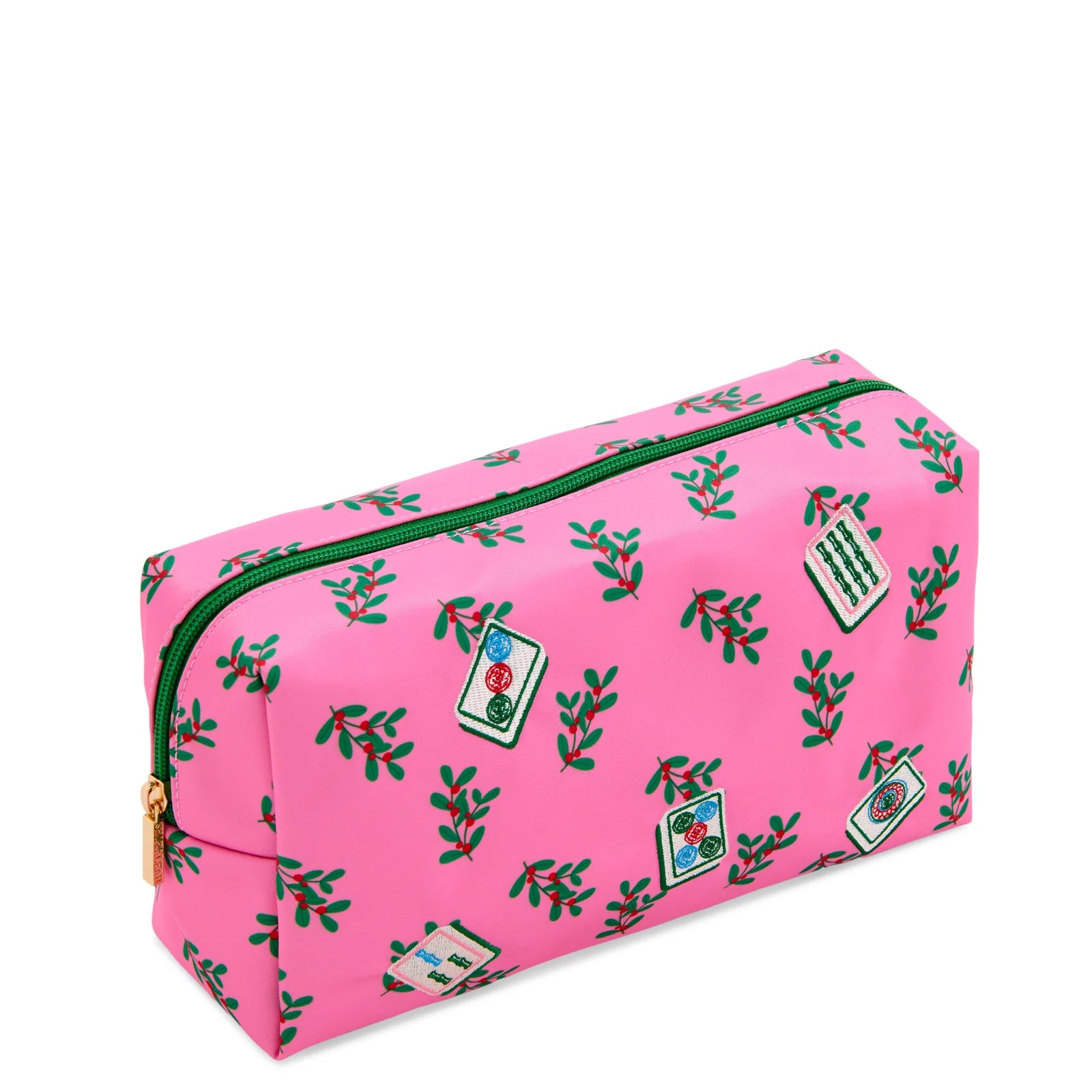 Mahjong Tiles Zip Pouch, Pink
