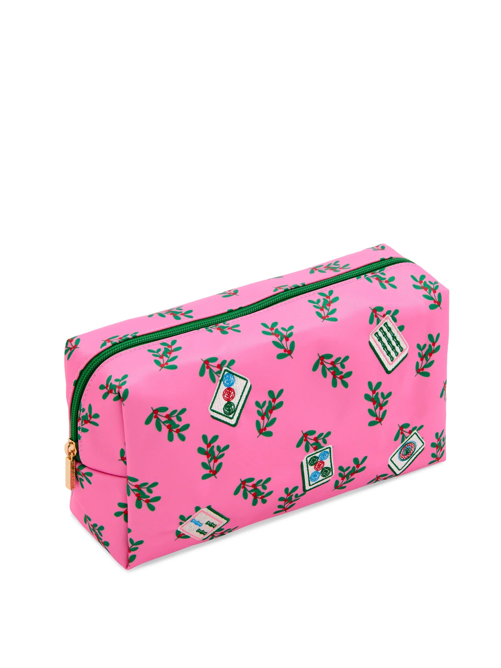 Mahjong Tiles Zip Pouch, Pink