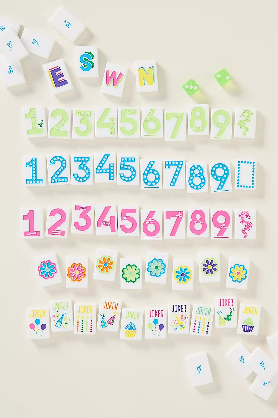 The Celebration Line Mahjong Tiles