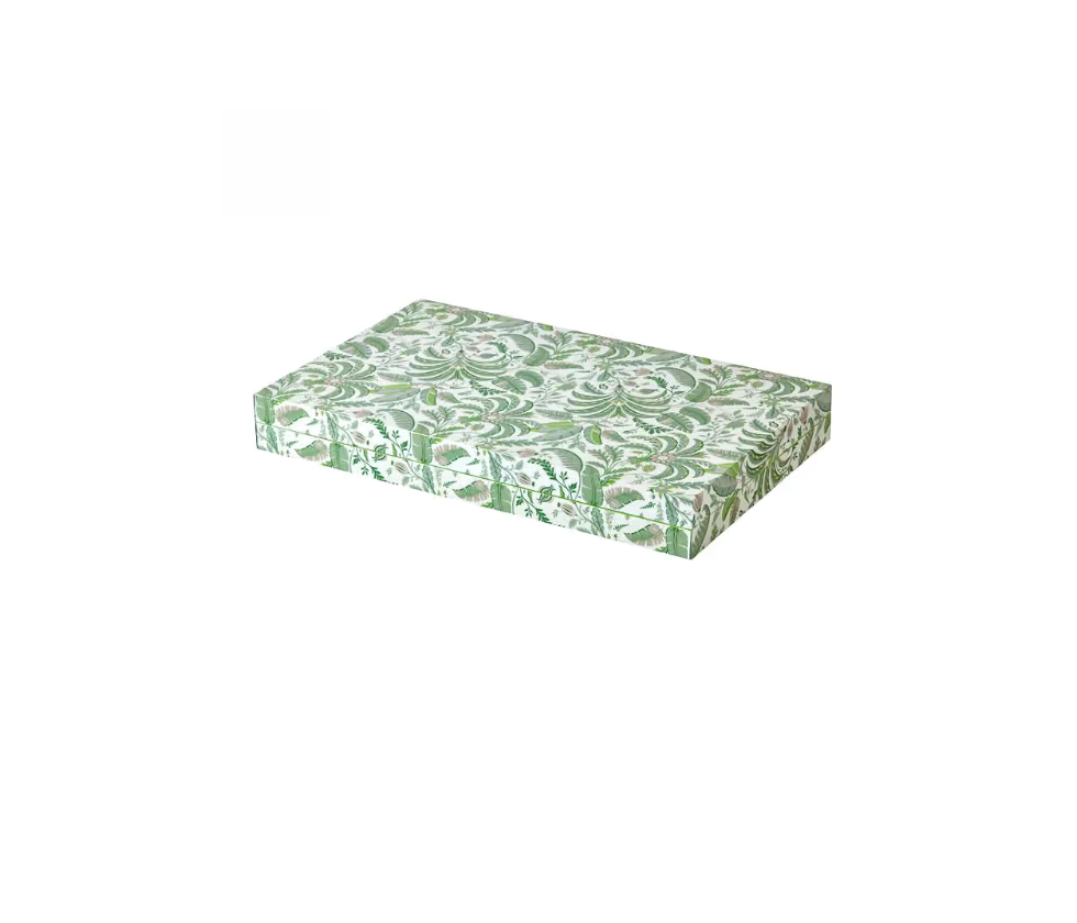 Palm Beach Green Lacquer Backgammon Set