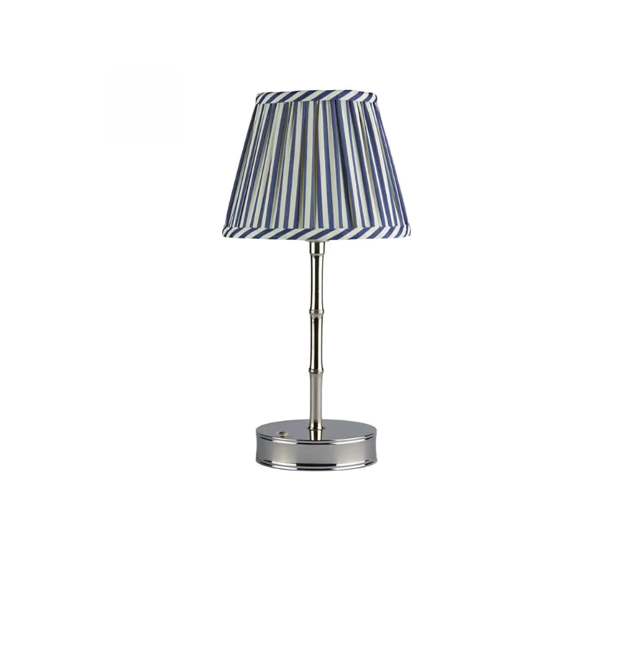 Silver Bamboo Rechargeable Lamp Base - 10"