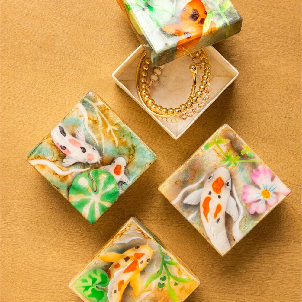 Capiz Koi Fish Boxes