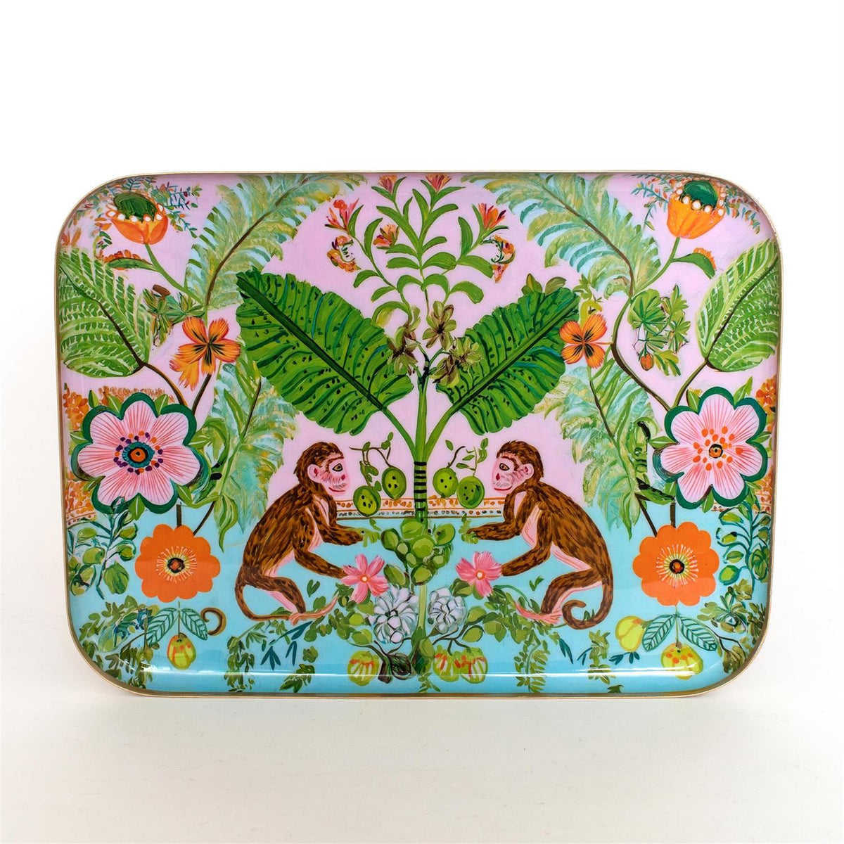 Enameled Metal Trays - Monkey Business