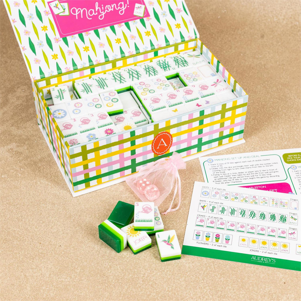 Garden Party Mahjong Set 160 Tiles
