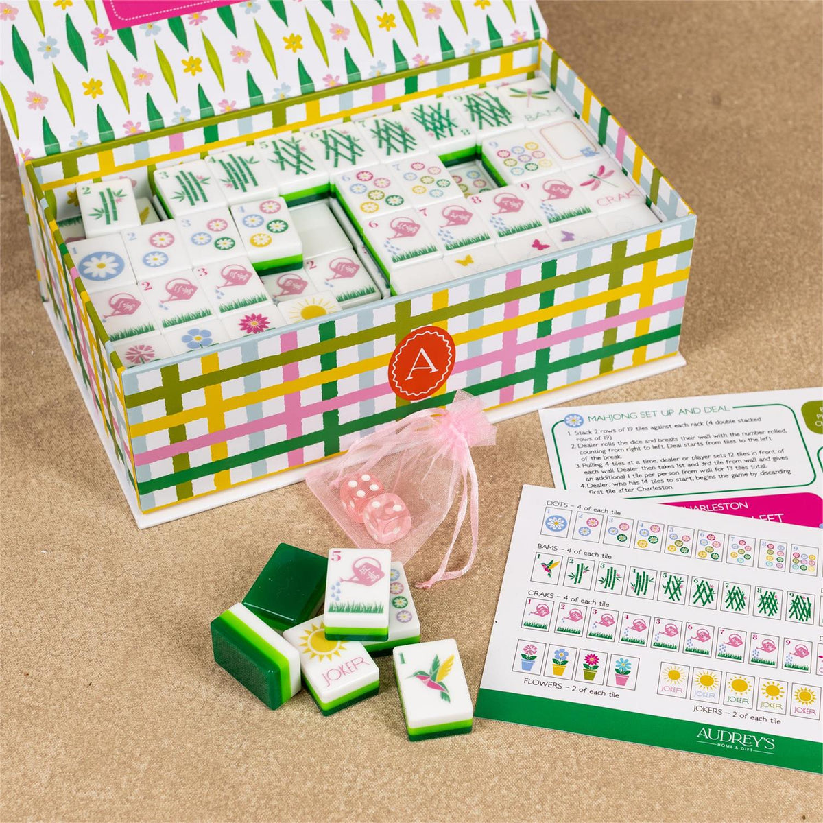 Garden Party Mahjong Set 160 Tiles