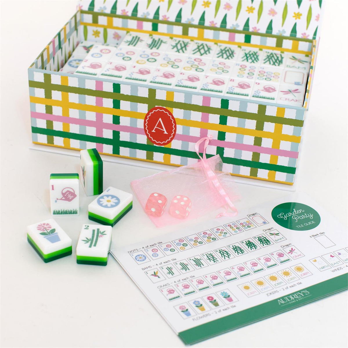 Garden Party Mahjong Set 160 Tiles