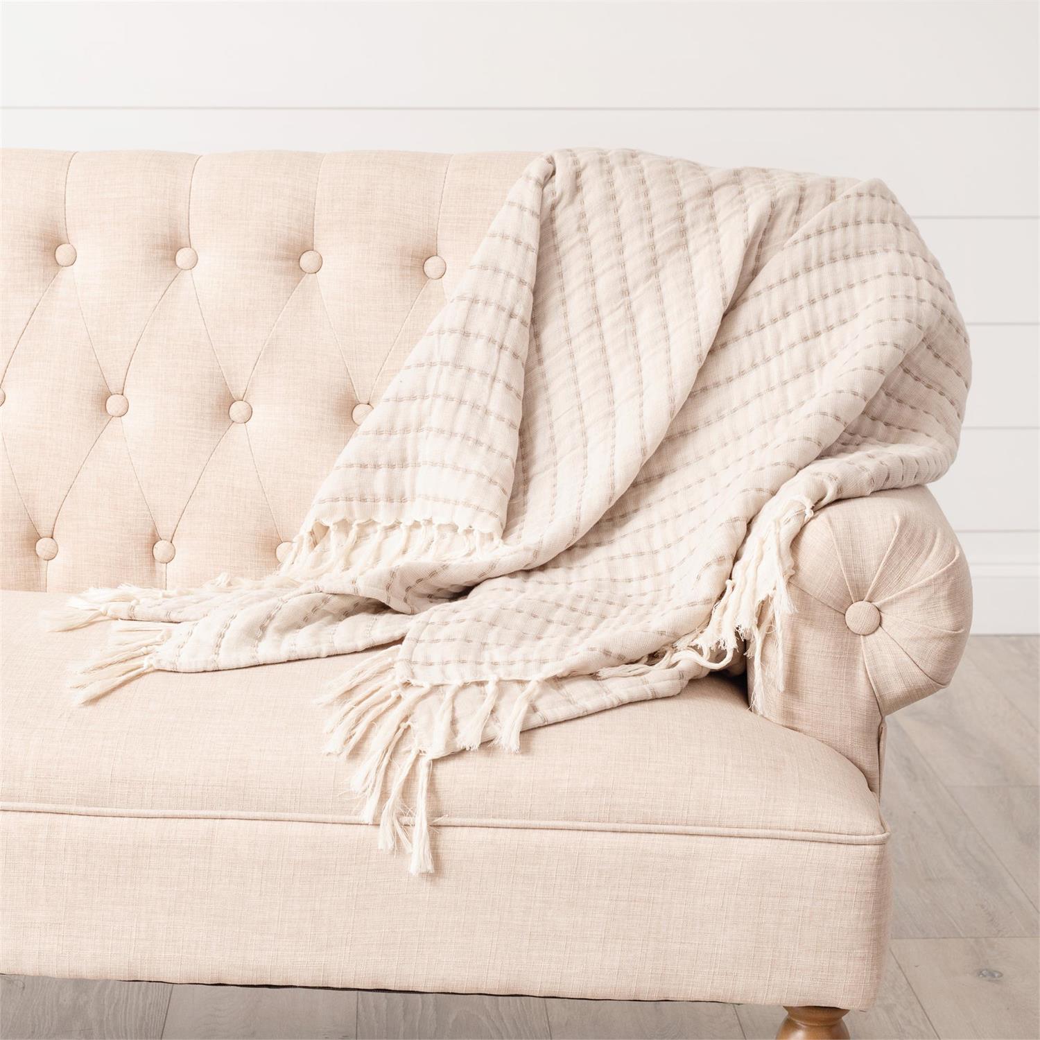 Throw - Double Weave Striped