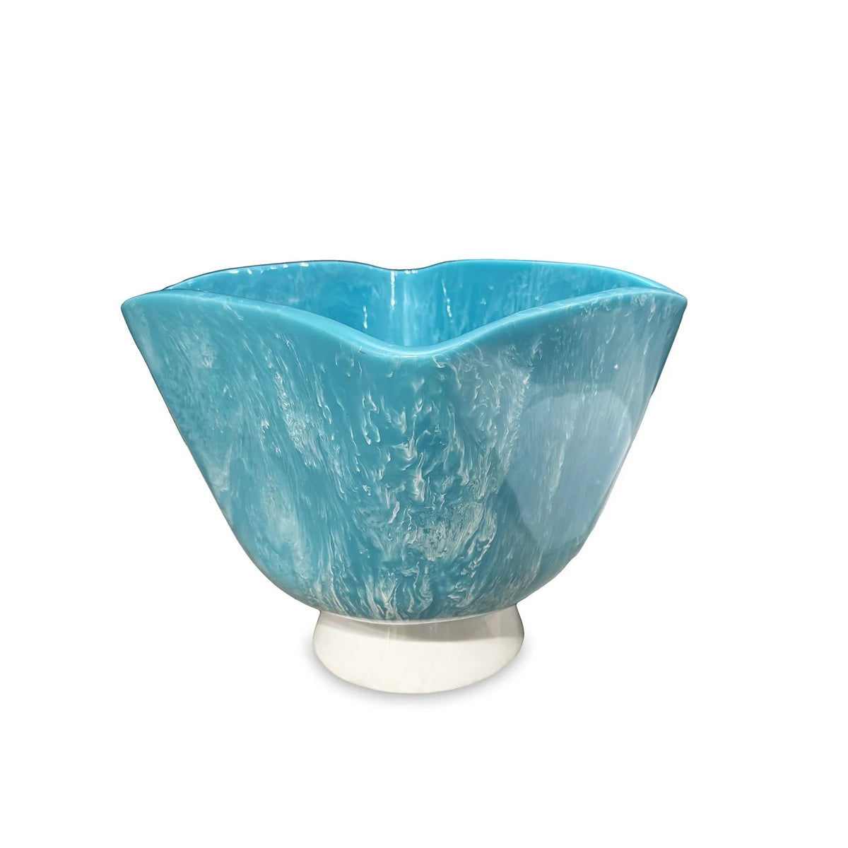 RESIN Rio Large Wine Bucket with Base (Turquoise and White)