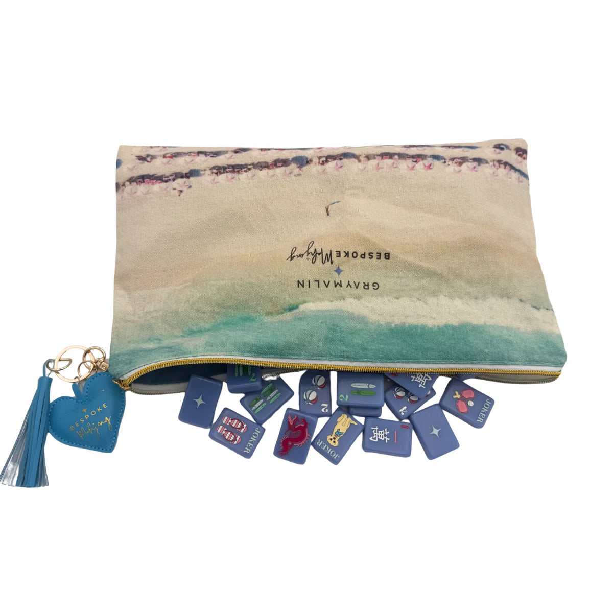 Bespoke X Gray Malin Beach Club Mahjong Tiles - Cabana Blue