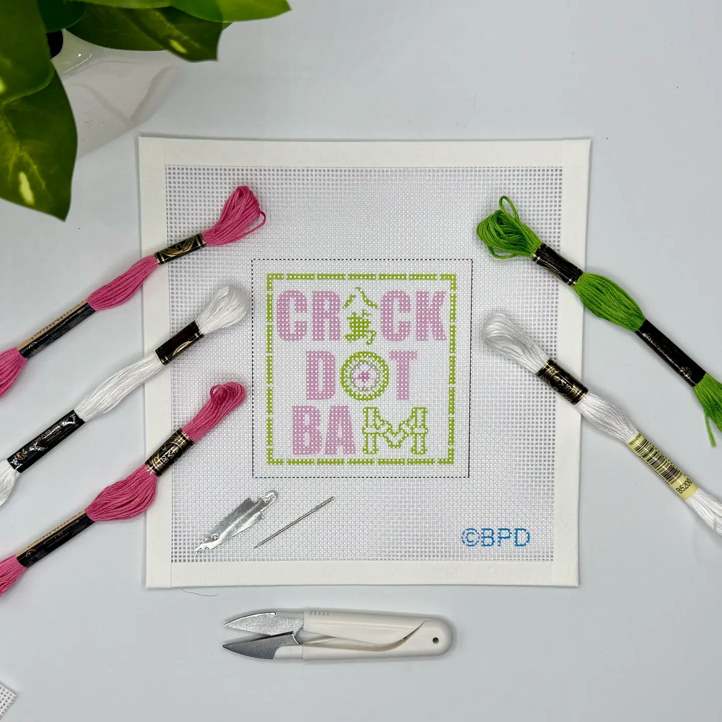 Crack Dot Bam Needlepoint Design (Mahjong)