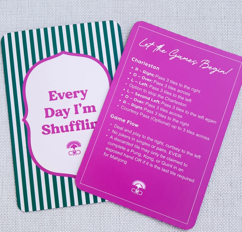 Mahjong Shufflers - Hot Pink & Green