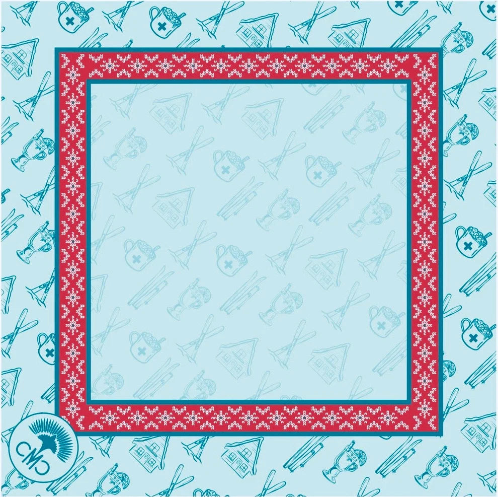 Ski Club Mat- Red Sweater Border