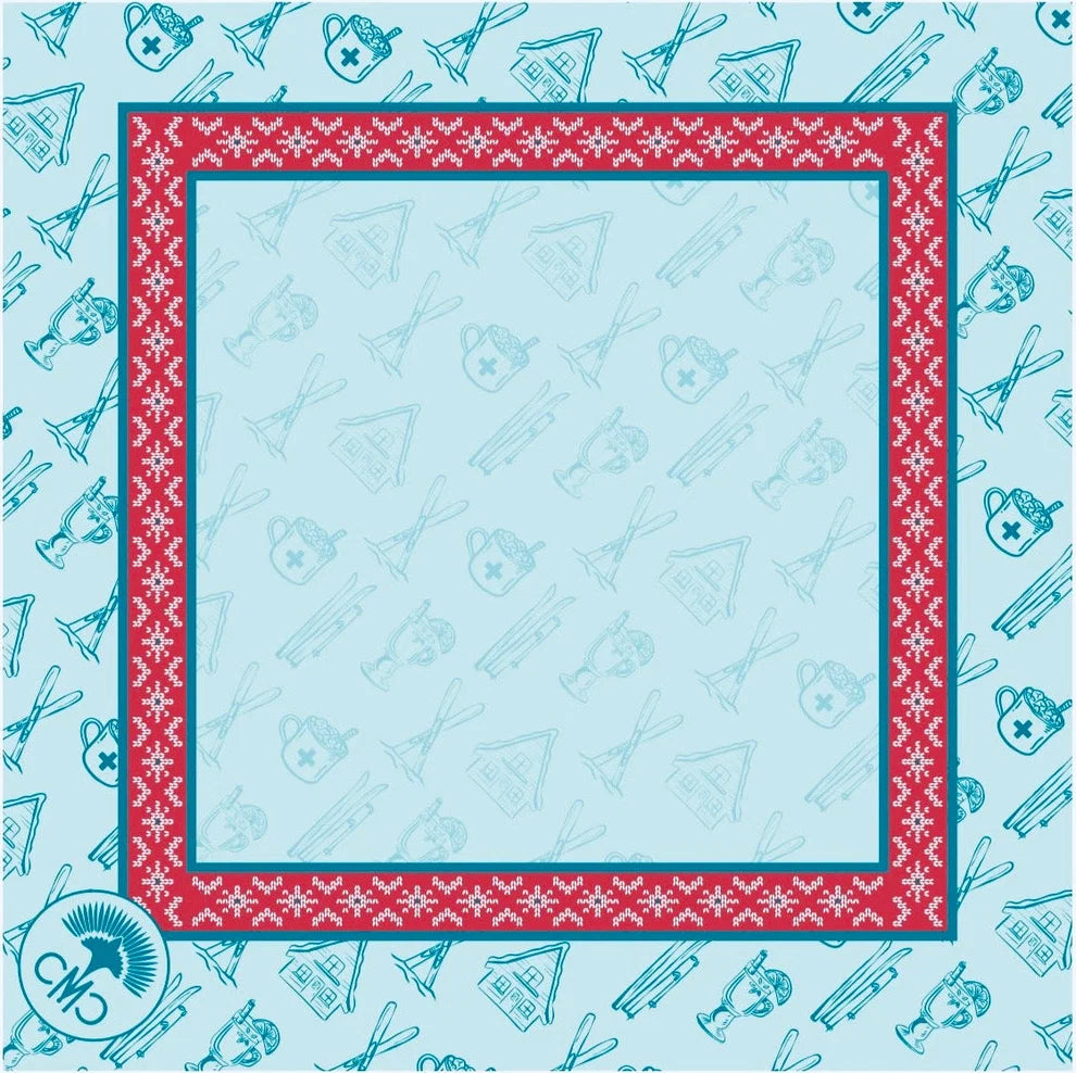 Ski Club Mat- Red Sweater Border