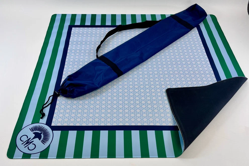 The Club Mat – Blue/Green Stripe