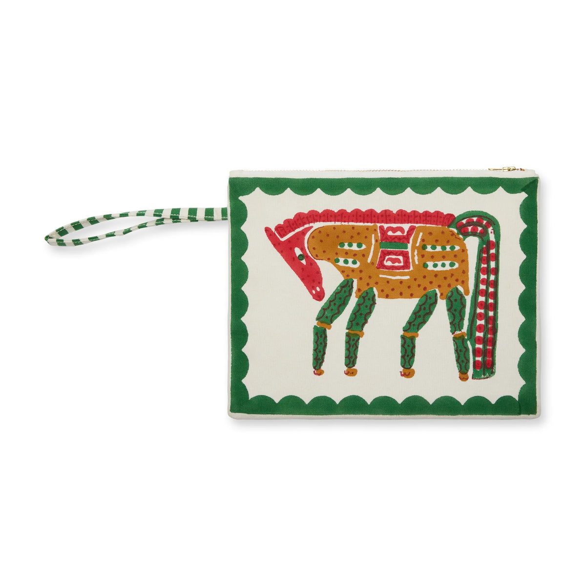 Cheval Nomade Red & Green Pouch