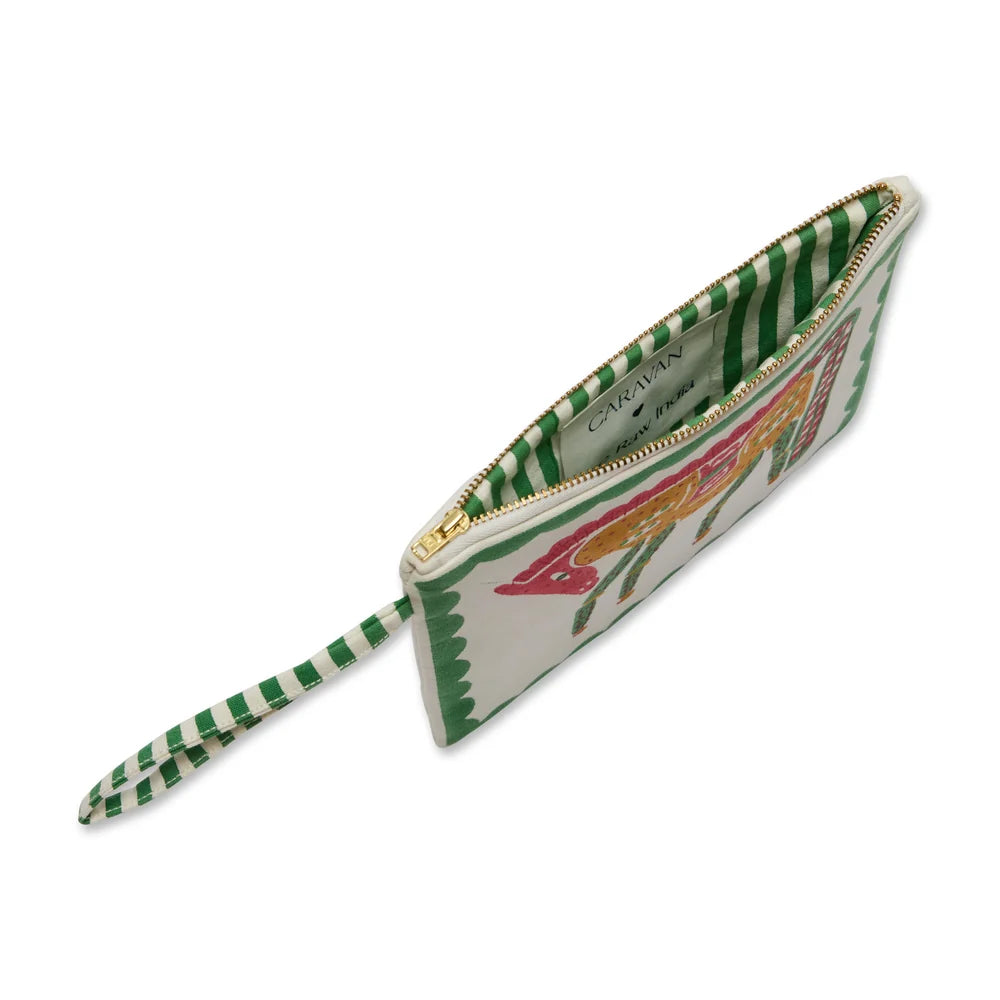 Cheval Nomade Red & Green Pouch