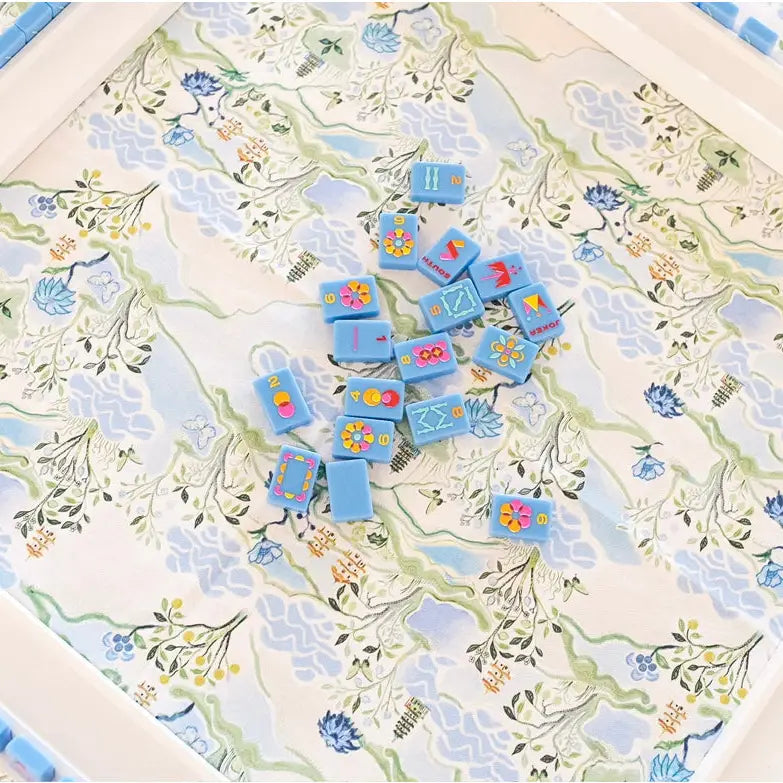 Scalloped Square Table Topper | Blue Pagoda