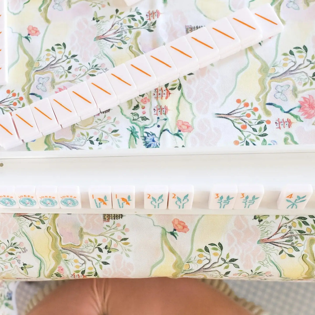Scalloped Square Table Topper | Pink Pagoda