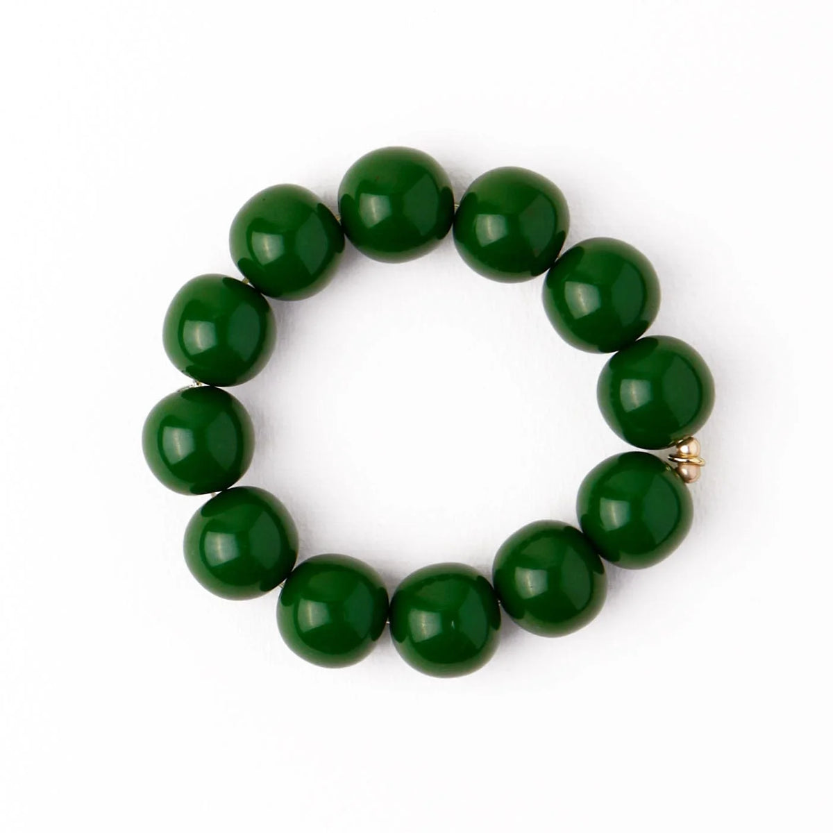 Cece Large Resin Bead Bracelet Green