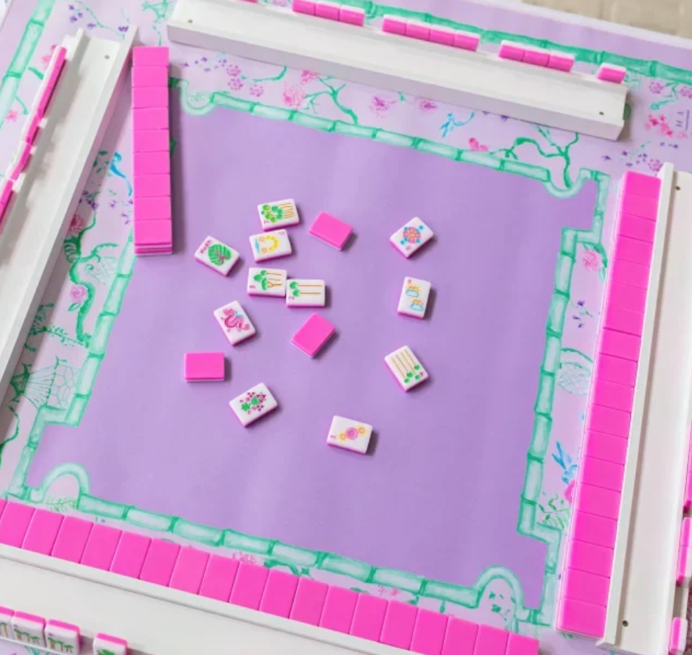 Pastel Chinoiserie Mahjong Mat