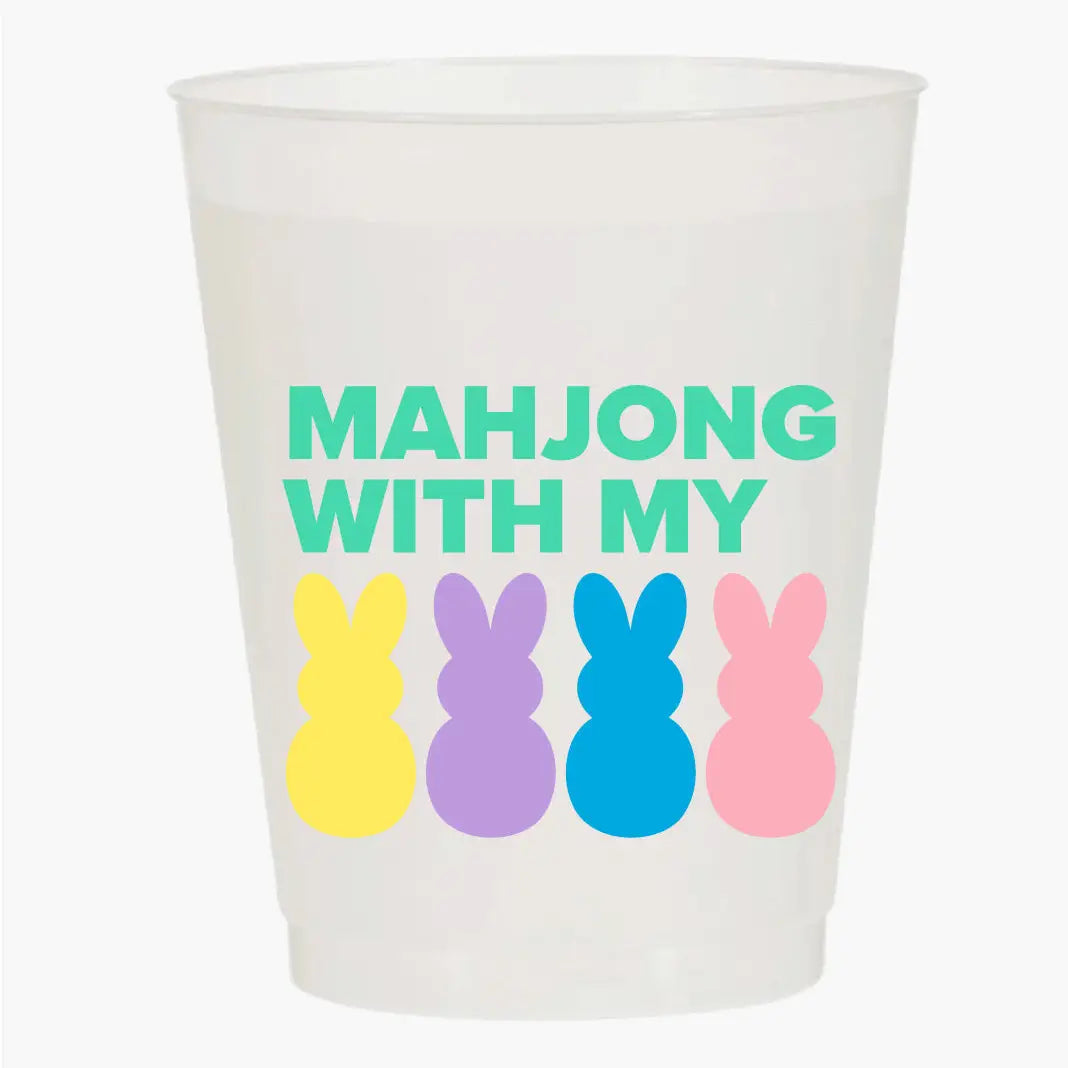 “Mahjong with My Peeps” Mahjong Shatterproof Cups