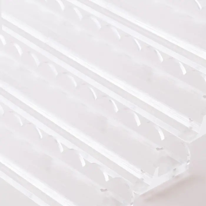20" Clear Acrylic Scalloped Mahjong Rack & Pushers | Premium American Mahjong Rack Set