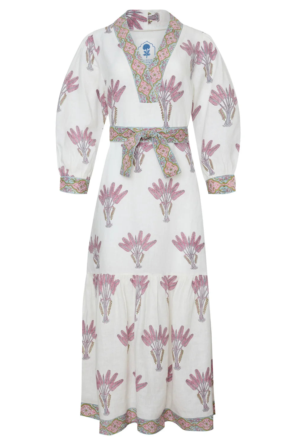 Capri Maxi Dress - Pink Palm