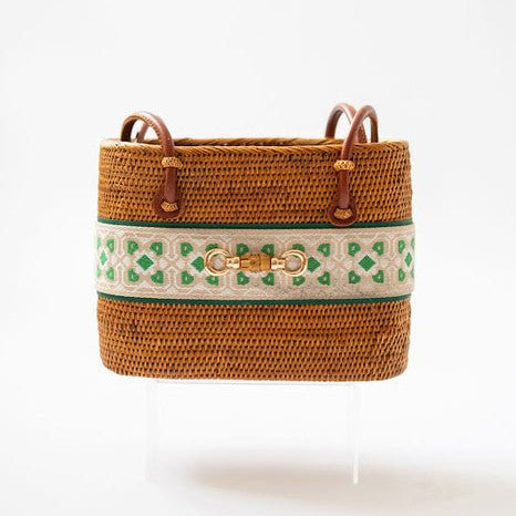Medium Charlotte - Hunter/Kerry Layer with Bamboo Toggle