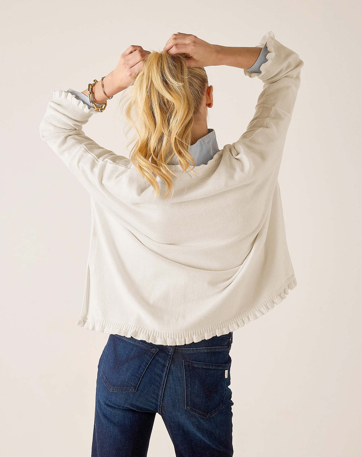 Catalina Cotton Ruffle Sweater - Petite