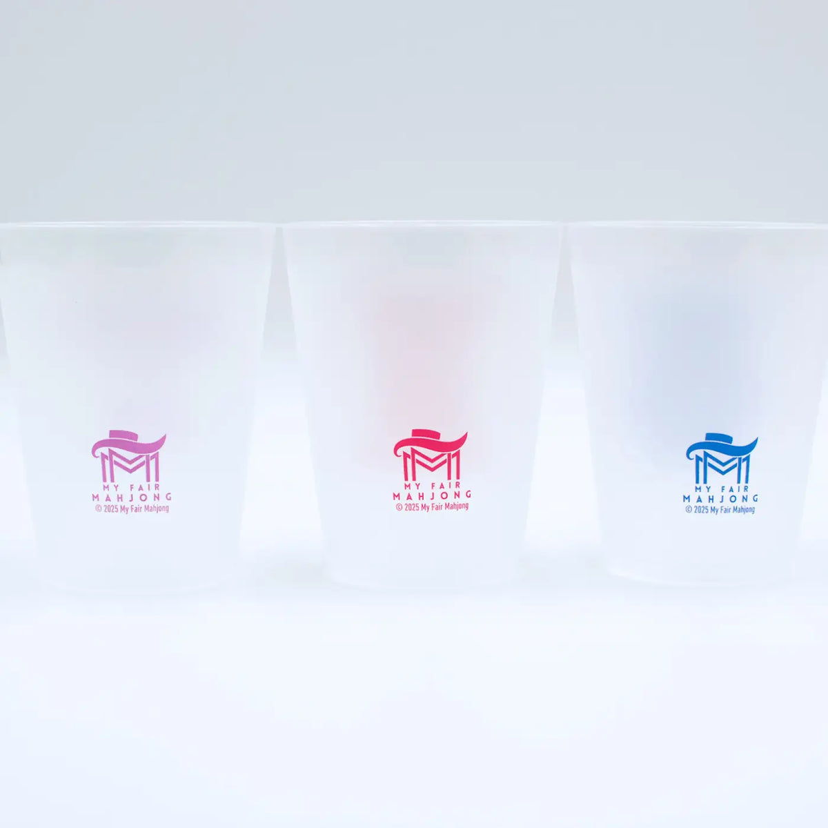 Mahjong Frosted Cups  |  10 Different Designs in Every Pack