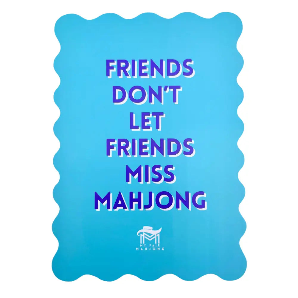 Mahjong Shuffle Card  |  Scalloped Edges & Bright Colors  |  Sized To Store with Mahjong League Cards