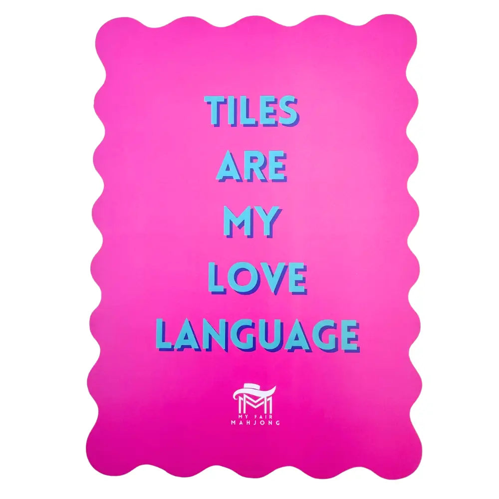 Mahjong Shuffle Card  |  Scalloped Edges & Bright Colors  |  Sized To Store with Mahjong League Cards