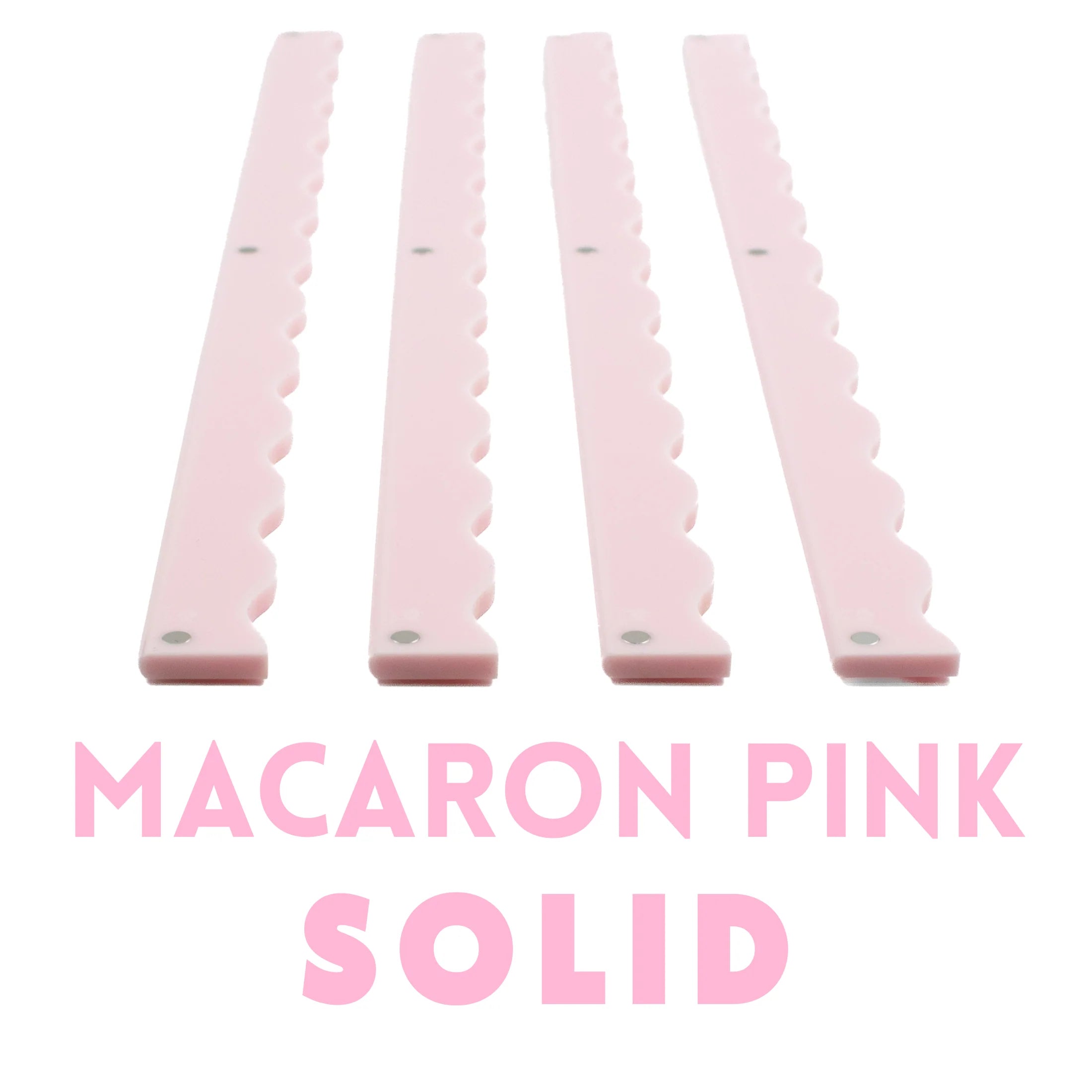 Mahjong Rack Pusher Add On Magnetic - Solid Wavy Macron Pink