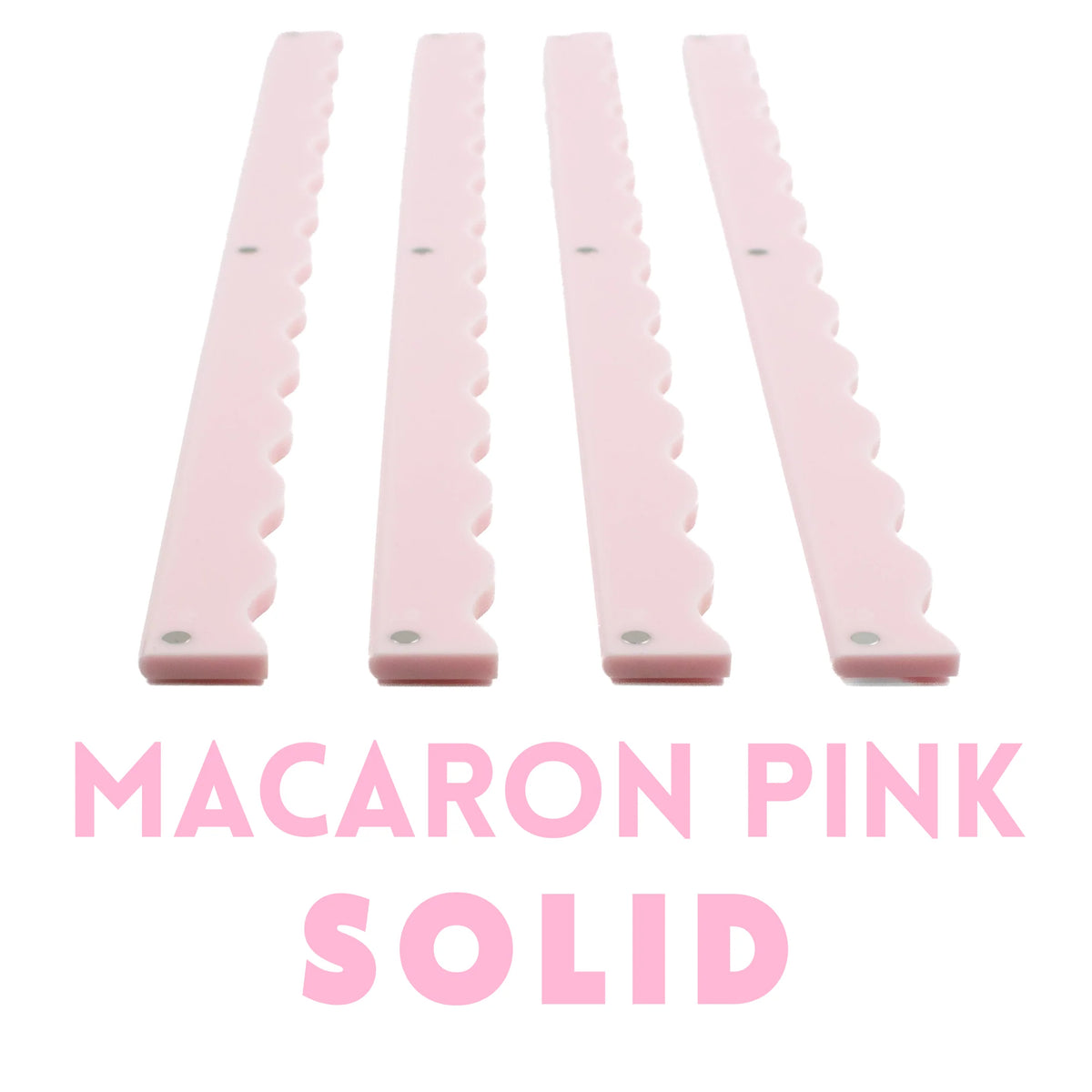Mahjong Rack Pusher Add On Magnetic - Solid Wavy Macron Pink