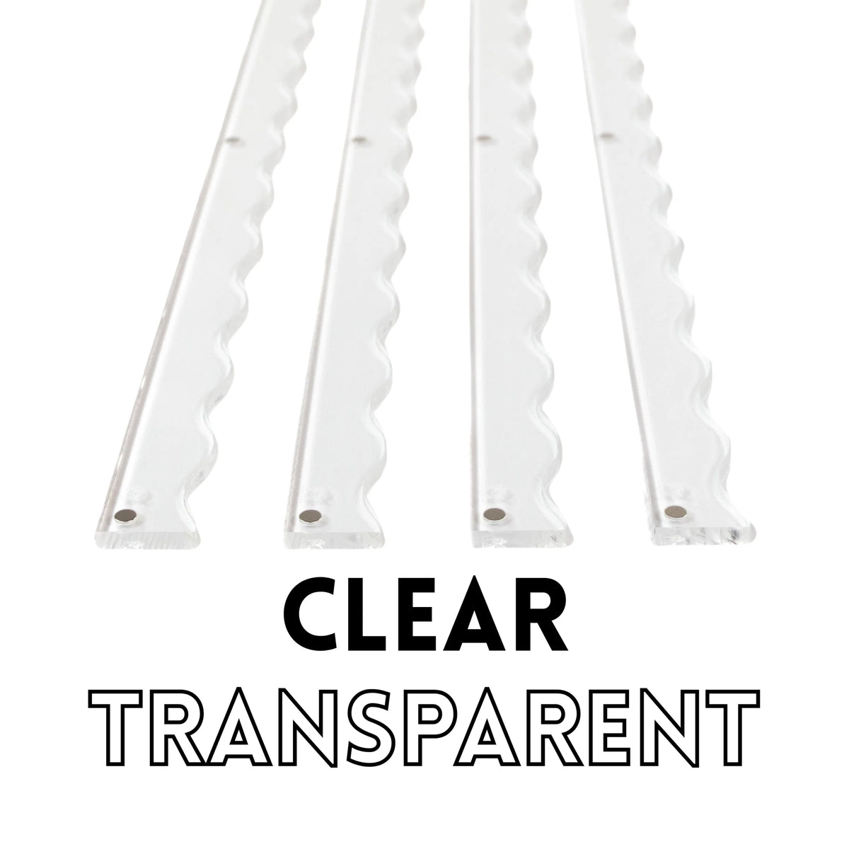 Mahjong Rack Pusher Add On Magnetic - Transparent Wavy Clear