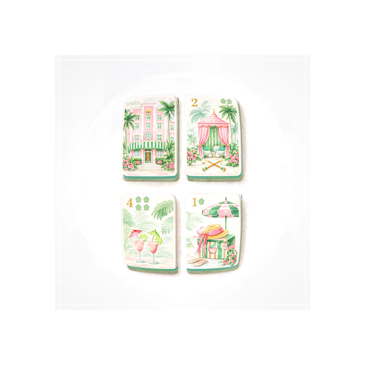 Palm Beach Theme Mahj Candy Dish