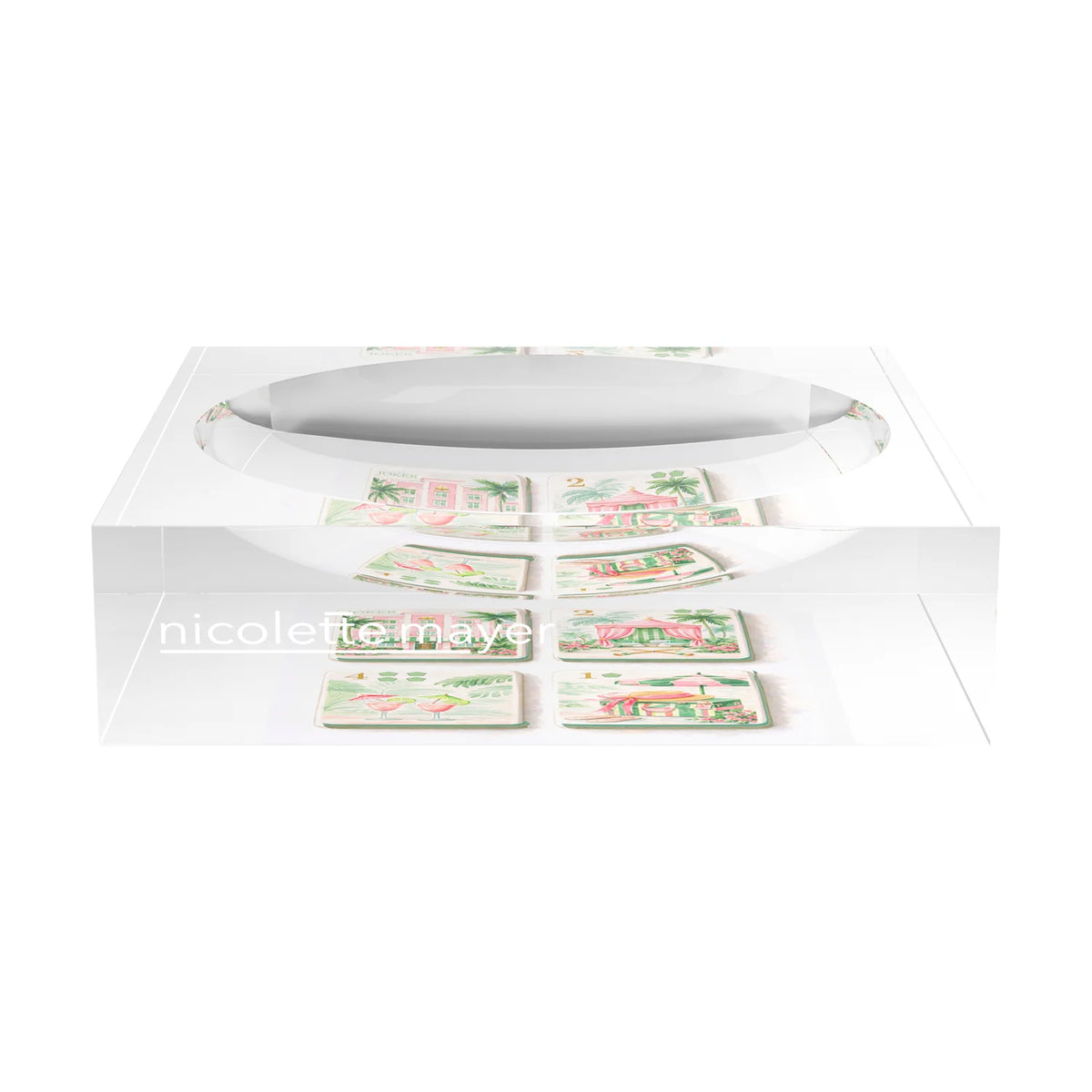 Palm Beach Theme Mahj Candy Dish