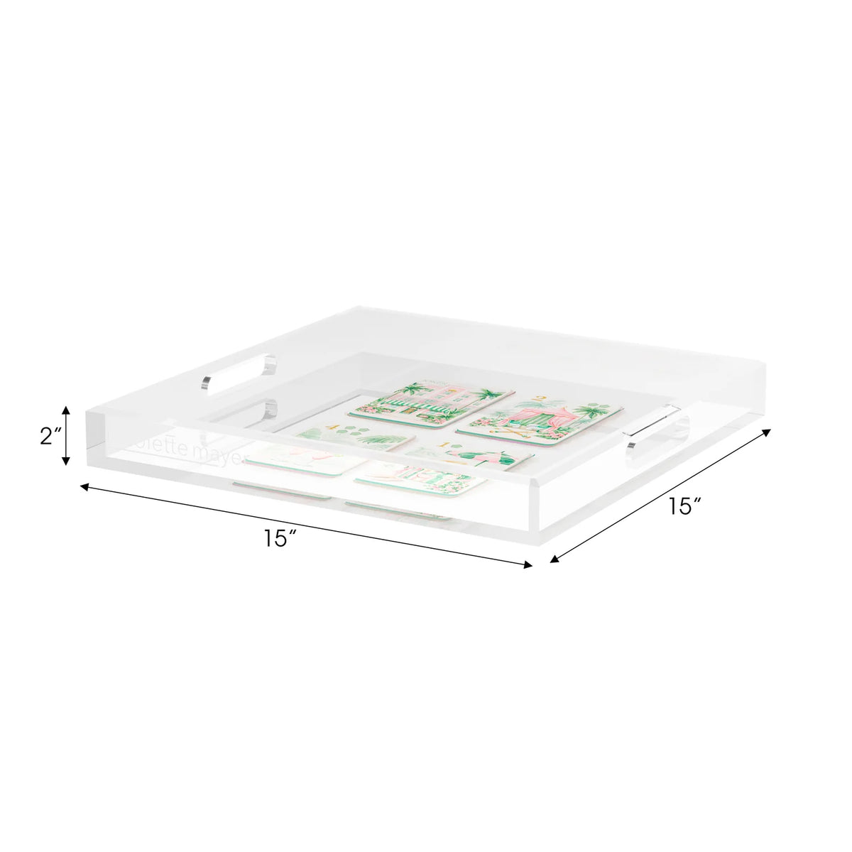Palm Beach Theme Mahj Decorative Tray