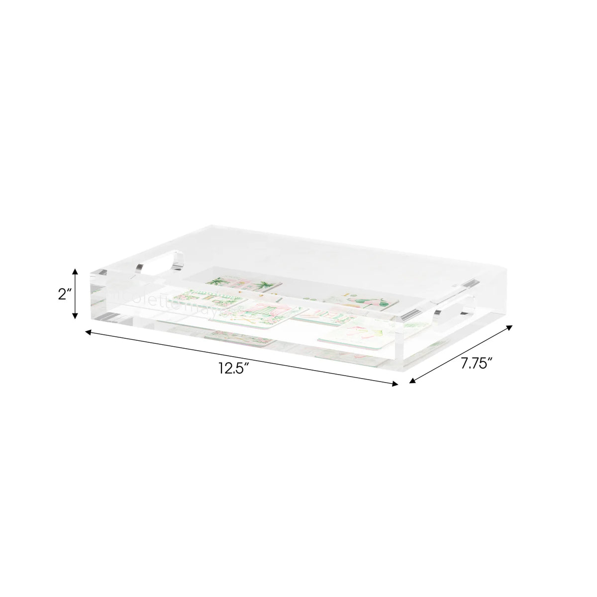 Palm Beach Theme Mahj Vanity Tray