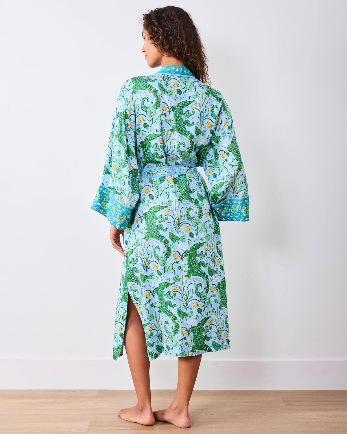 Eco Satin Robe in Gator Grove