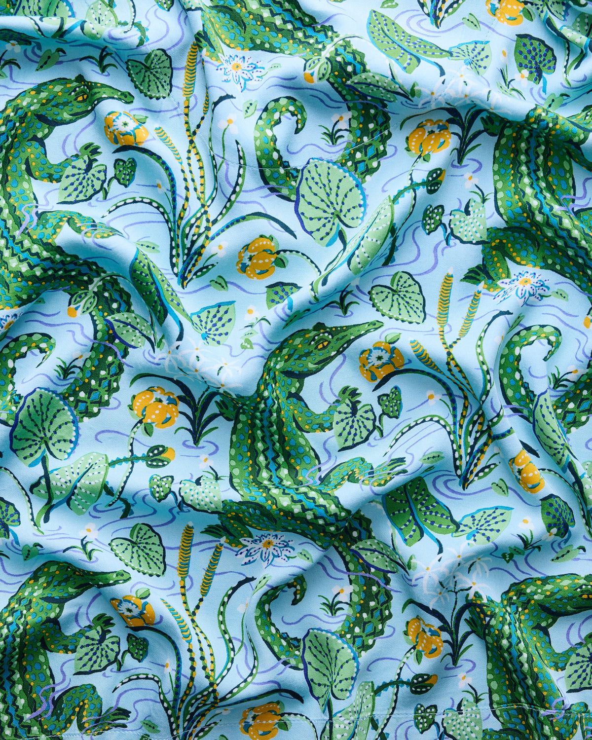 Eco Satin Robe in Gator Grove