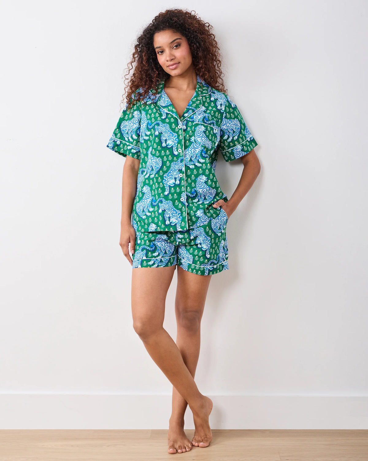 Short PJ Set in Tiger Queen