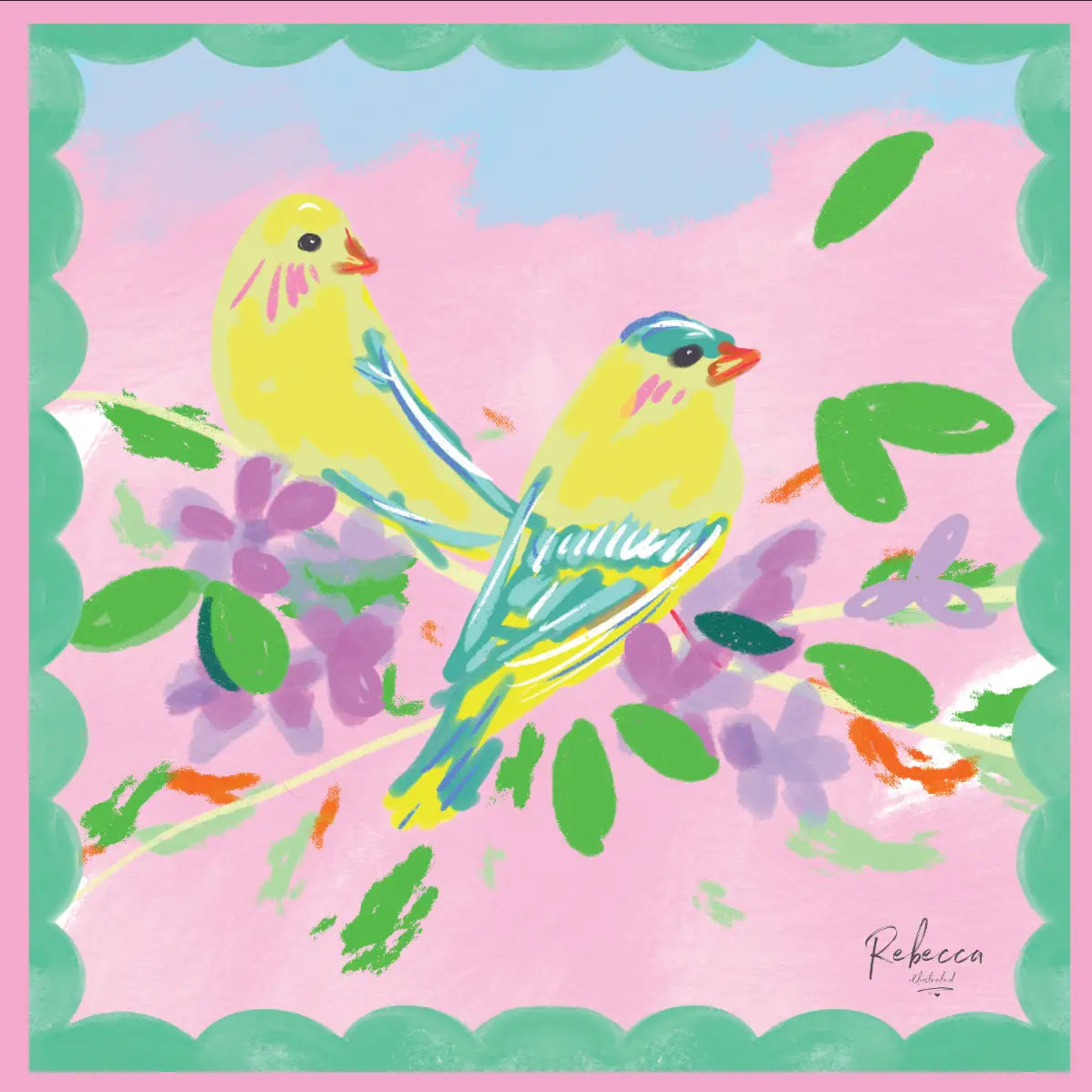 Canaries-Mahjong Mat