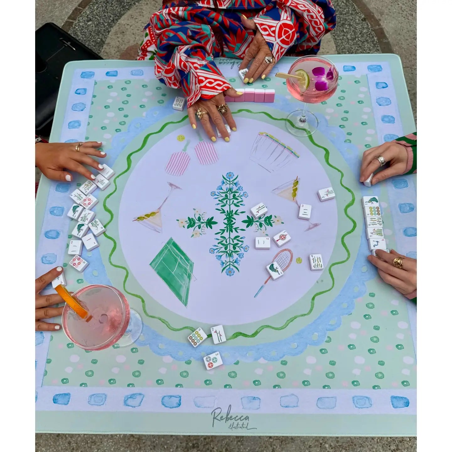 Pickle Ball-Mahjong Mat