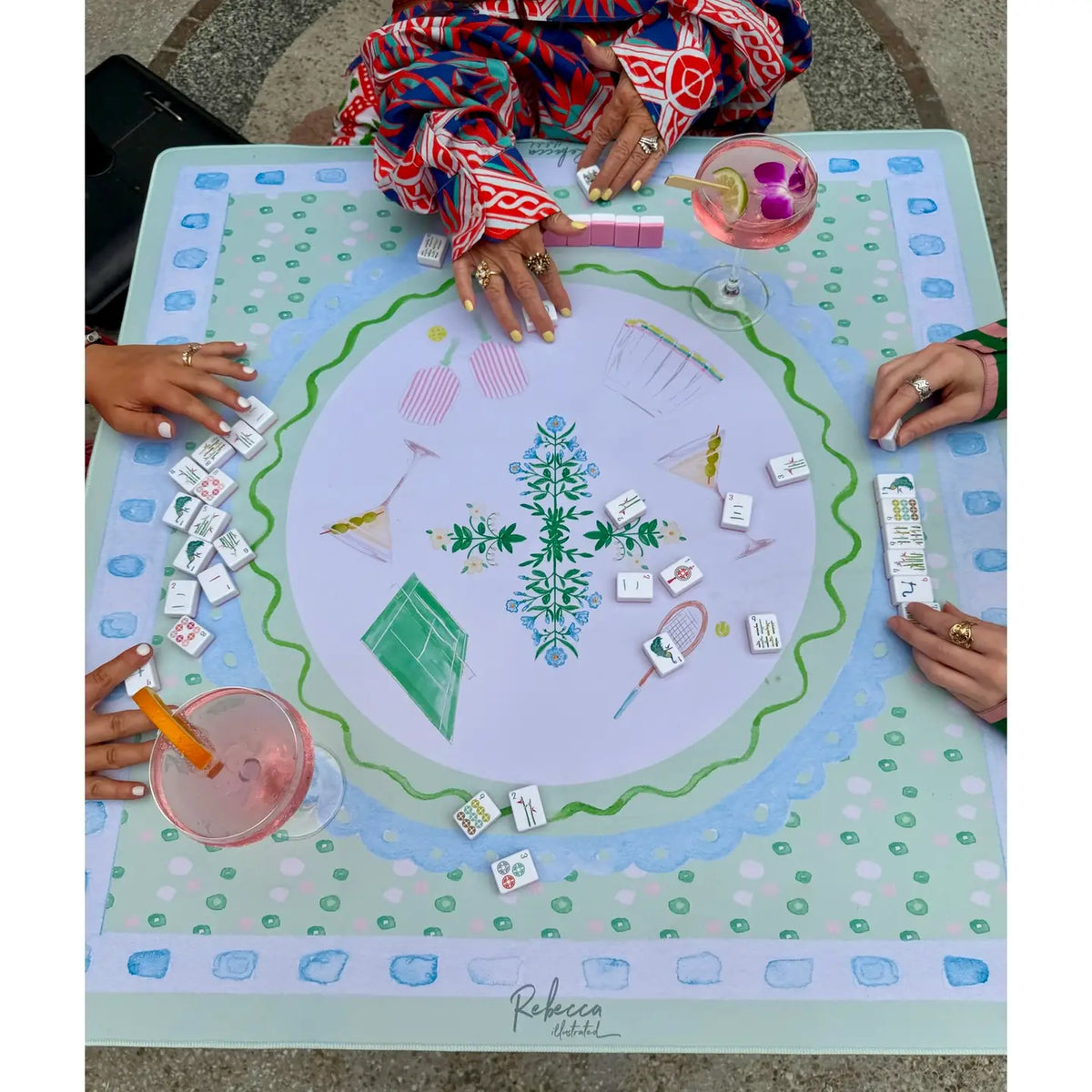 Pickle Ball-Mahjong Mat