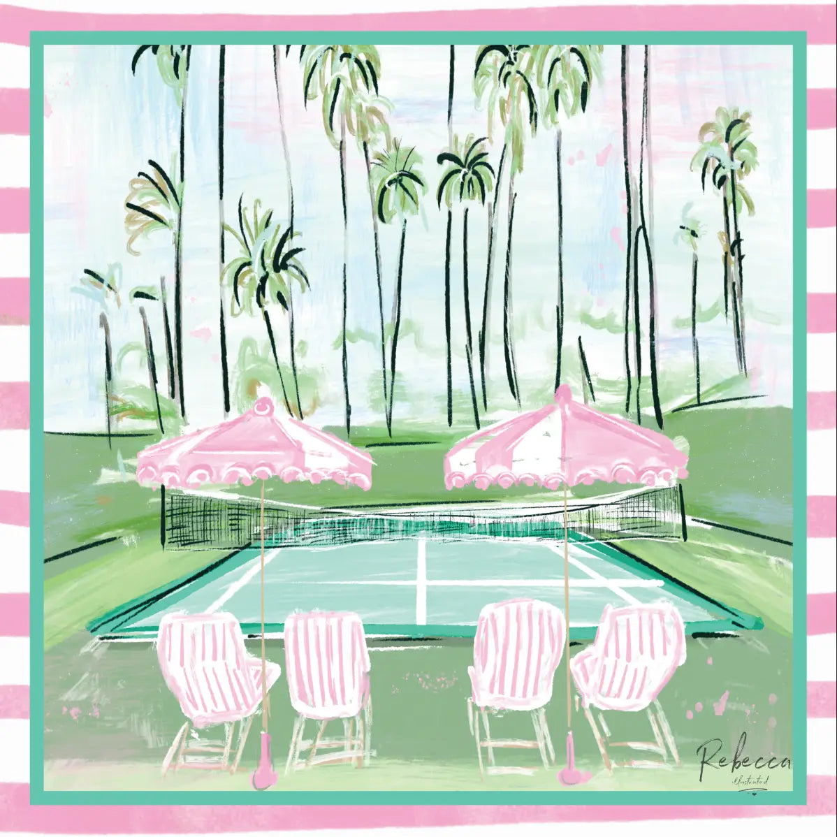 Tennis in Paradise-Mahjong Mat